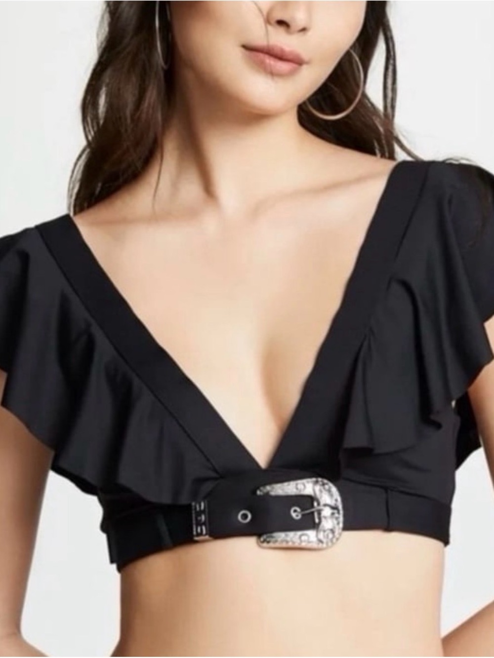NWT Onia x WeWoreWhat Black Willa Bikini Top